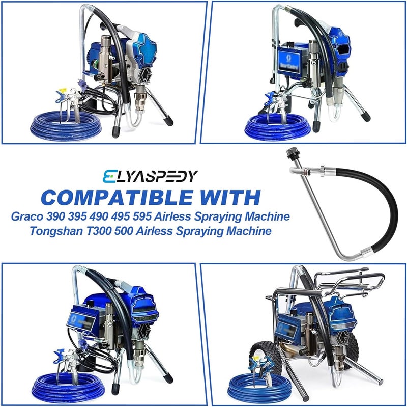 Elyaspedy 2025 New Stainless Steel Suction Hose,Compatible With Graco 390 395 490 495 595 And Tongshan T300 500 Airless Spraying/Line Painting Machine,Airless Paint Sprayer Accessories - Image 3